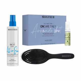 AKCE MĚSÍCE AVOCADO SHOT 12x13 ml + ALL IN ONE DAILY SPRAY MASK 150 ml + KARTÁČ