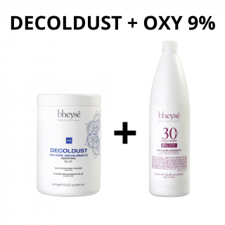 AKCE MĚSÍCE Bheysé Decoldust bílý odbarvovací/melírovací prášek 400 g + OXY 9%