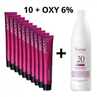 AKCE MĚSÍCE BHEYSÉ HAIR COLOR 100 ml + BHEYSÉ OXY 6% 1000 ml Odstín: 4.55 INTENSE RED BROWN