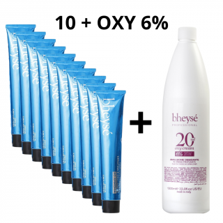 AKCE MĚSÍCE BHEYSÉ HAIR COLOR (BEZ AMONIAKU) 100 ml + BHEYSÉ OXY 6% 1000 ml Odstín: 5.66
