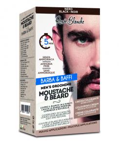 Barva na vousy a knír bez amoniaku - RENÉE BLANCHE - MOUSTACHE & BEARD Odstín: 1N ČERNÁ