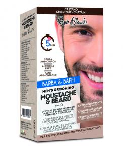 Barva na vousy a knír bez amoniaku - RENÉE BLANCHE - MOUSTACHE & BEARD Odstín: 4N HNĚDÁ