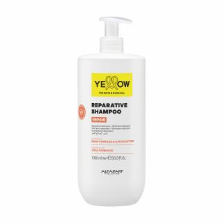 Regenerační šampon pro poškozené vlasy s bond komplexem a kakaovým máslem 1000 ml - REPAIR REPARATIVE SHAMPOO - YELLOW PROFESSIONAL