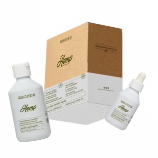 Zklidňující konopná sada pro citlivou pokožku hlavy - HEMP LENITIVE KIT 100% vegan - Zklidňující konopný šampon 250 ml + zklidňující konopné sérum 100…