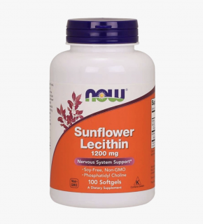 NOW Sunflower Lecithin (slunečnicový lecitin) 1200 mg 100 kapslí