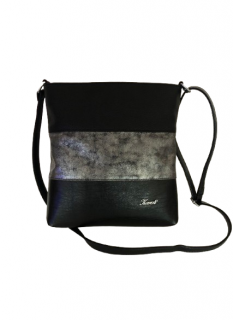 Malá dámská crossbody kabelka Karen Beti černo-stříbrná
