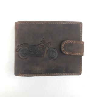 Motorka - panská kožená peněženka hnědá 895