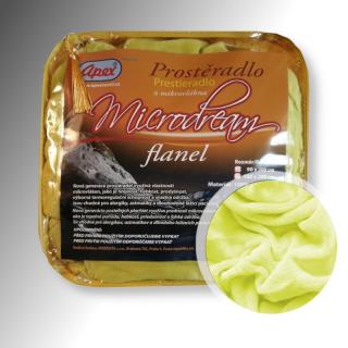1L - Mikroplyšové prostěradlo APEX Microdream Flanel - 90/200 - Zelená oliva