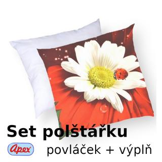 3D povláček na polštářek APEX - Beruška nová - SET Polštářek s výplní + Povláček