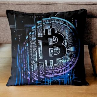 3D povláček na polštářek APEX - Bitcoin - Povláček na polštářek