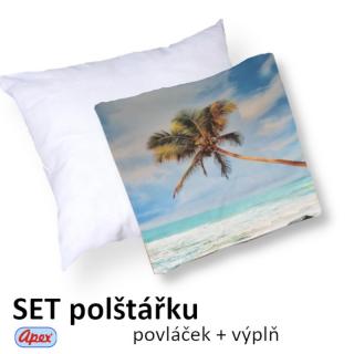3D povláček na polštářek APEX - Koláž HOLIDAY - Polštářek s výplní (100% PES  kuličkové duté vlákno)