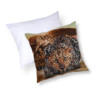 3D povláček na polštářek APEX - Leopard - SET Polštářek s výplní + Povláček