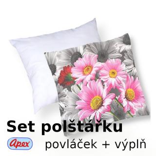 3D povláček na polštářek APEX - Louka - SET Polštářek s výplní + Povláček