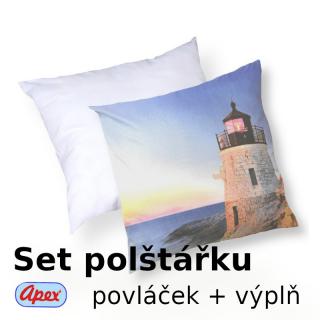 3D povláček na polštářek APEX - Maják - SET Polštářek s výplní + Povláček
