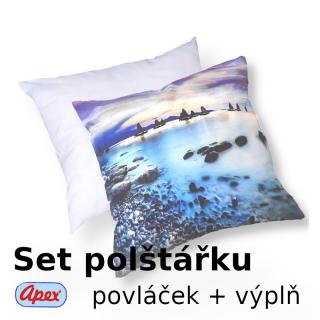 3D povláček na polštářek APEX - Moře - SET Polštářek s výplní + Povláček