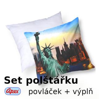 3D povláček na polštářek APEX - New York - SET Polštářek s výplní + Povláček