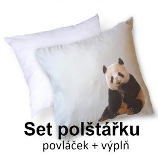 3D povláček na polštářek APEX - Panda - Polštářek s výplní (100% PES  kuličkové duté vlákno)