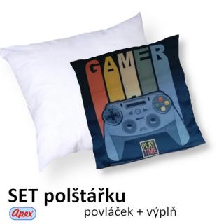 3D povláček na polštářek APEX - Play - Polštářek s výplní (100% PES  kuličkové duté vlákno)
