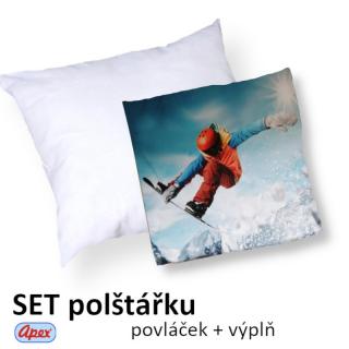 3D povláček na polštářek APEX - Snowboard - Polštářek s výplní (100% PES  kuličkové duté vlákno)