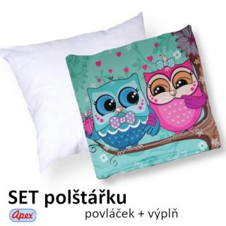 3D povláček na polštářek APEX - Sovy - Povláček na polštářek