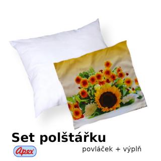 3D povláček na polštářek APEX - Svazek slunečnic - Polštářek s výplní (100% PES  kuličkové duté vlákno)