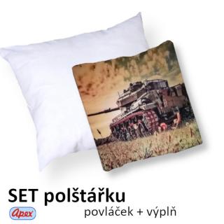 3D povláček na polštářek APEX - Tank - Polštářek s výplní (100% PES  kuličkové duté vlákno)