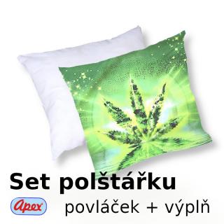 3D povláček na polštářek APEX - Tráva - SET Polštářek s výplní + Povláček