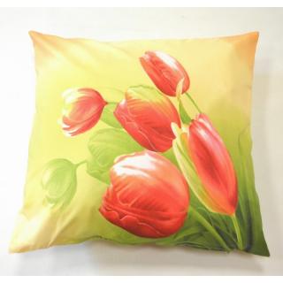 3D povláček na polštářek APEX - Tulipány - Povláček na polštářek