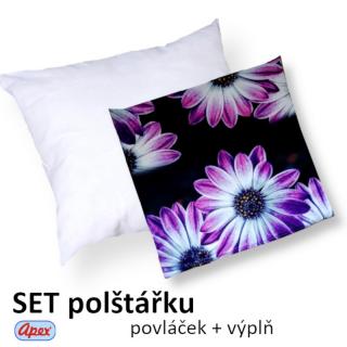 3D povláček na polštářek APEX - Violet - Polštářek s výplní (100% PES  kuličkové duté vlákno)