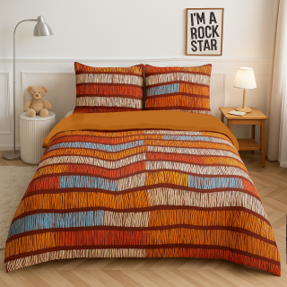 Francouzské povlečení APEX Mikroplyš Flanel - Teak