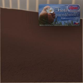 Froté prostěradlo APEX - Dětské 70 x 140 cm - Hnědá