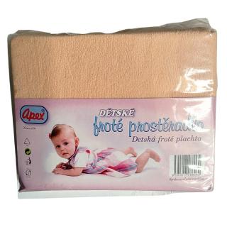 Froté prostěradlo APEX - Dětské 70 x 140 cm - Oranžové