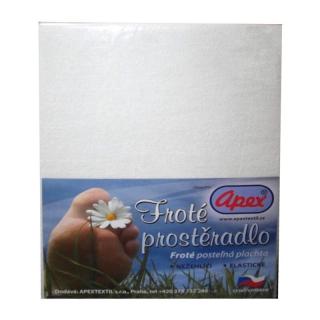 Froté prostěradlo APEX - Dvoulůžko 180 x 200 cm - Bílá