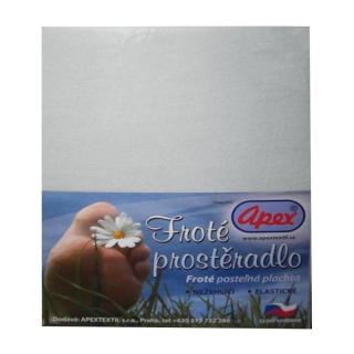 Froté prostěradlo APEX - Dvoulůžko 180 x 200 cm - Světle šedá