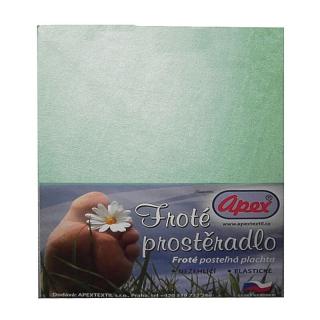 Froté prostěradlo APEX - Dvoulůžko 180 x 200 cm - Světle zelená