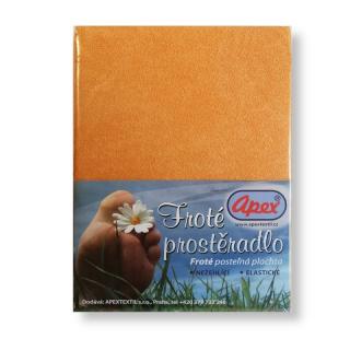 Froté prostěradlo APEX - Jednolůžko 90 x 200 cm - Oranžová