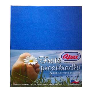Froté prostěradlo APEX - Jednolůžko 90 x 200 cm - Tmavě modrá