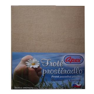 Froté prostěradlo APEX - UNI 140 x 200 cm - Béžová