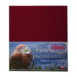 Froté prostěradlo APEX - UNI 140 x 200 cm - Bordó