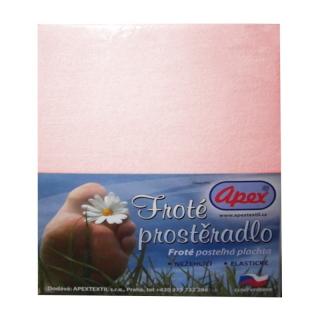 Froté prostěradlo APEX - UNI 140 x 200 cm - Růžová