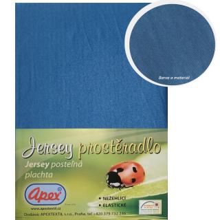 JERSEY prostěradlo APEX - Dvoulůžko 180 x 200 cm - Světle modrá
