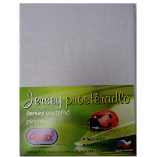 JERSEY prostěradlo APEX - Dvoulůžko 180 x 200 cm - Světle šedá