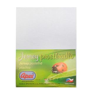 JERSEY prostěradlo APEX - Jednolůžko 90 x 200 cm - Bílá