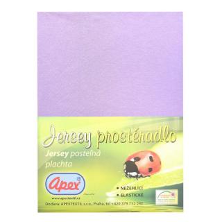 JERSEY prostěradlo APEX - Jednolůžko 90 x 200 cm - Fialová