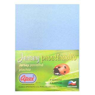 JERSEY prostěradlo APEX - Jednolůžko 90 x 200 cm - Světle modrá