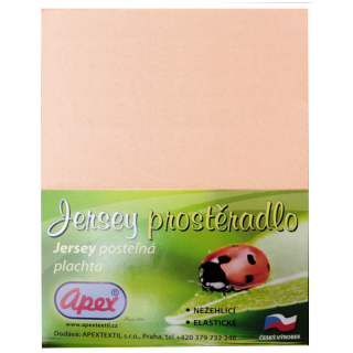JERSEY prostěradlo APEX - MAXI 200 x 220 cm - Meruňková