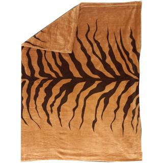 Mikroplyšová deka Apex - 150/200 - BENNY SUPER SOFT - Hnědočerné pruhy