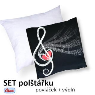 Povláček na polštářek APEX Microtop - Jazz - Polštářek s výplní (100% PES  kuličkové duté vlákno)