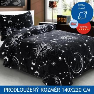 Prodloužené povlečení APEX Mikroplyš Flanel - La Luna