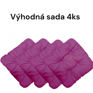 Prošívaný sedák APEX Bamberk - Fialový - Výhodná sada - 4 ks